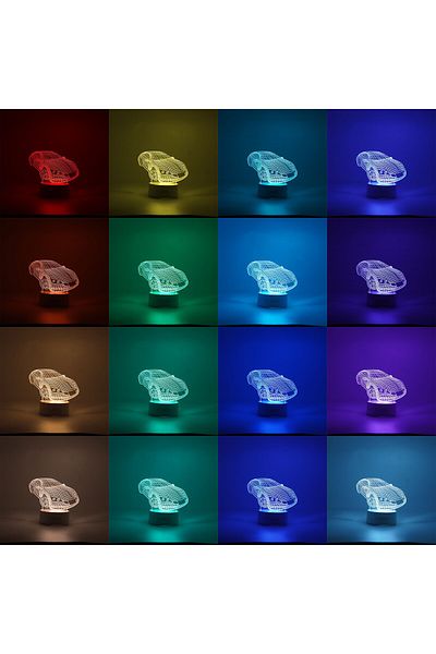 bzstore Decorative LED lamp, 3D, Sports Car, two power modes USB and batteries, 20 cm height