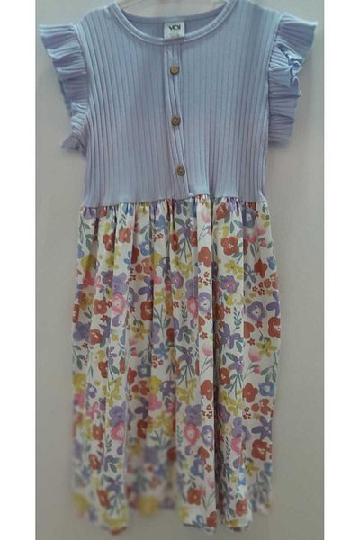 VOL Summer Robes with Buttons and Patterned Dress