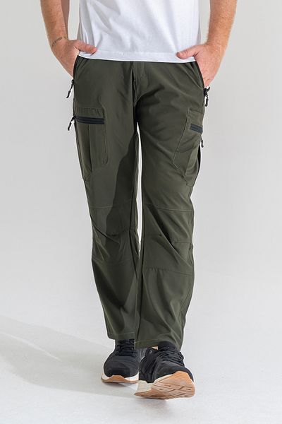 Souris Ανδρικό παντελόνι Tactical Cargo με 6 τσέπες χακί από λεπτό ύφασμα Lycra