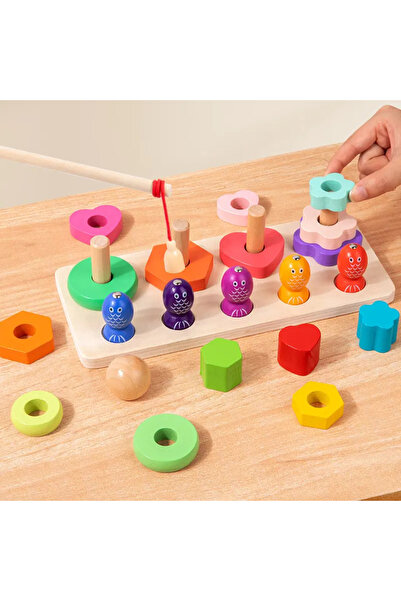 Factory Price - 4 Column Tower And Magnetic Fishing Game