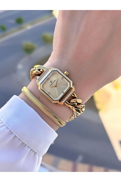 Daniel Klein Sports Chain Cord Cornered Series 2 Years Warranty Women's Wrist Watch+Bracelet 10836.4