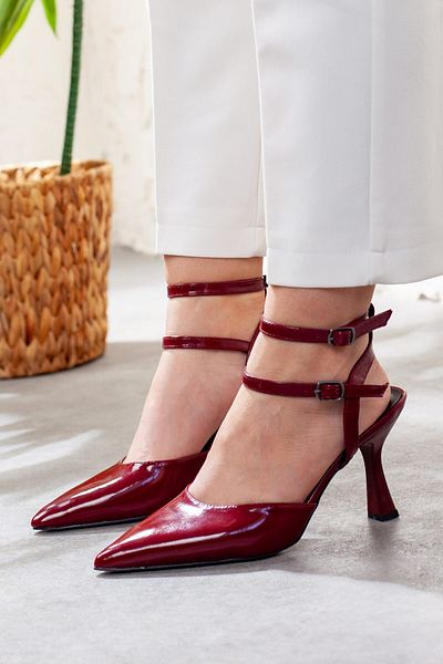 Adım Adım Women's Black Patent Leather Heeled Shoes