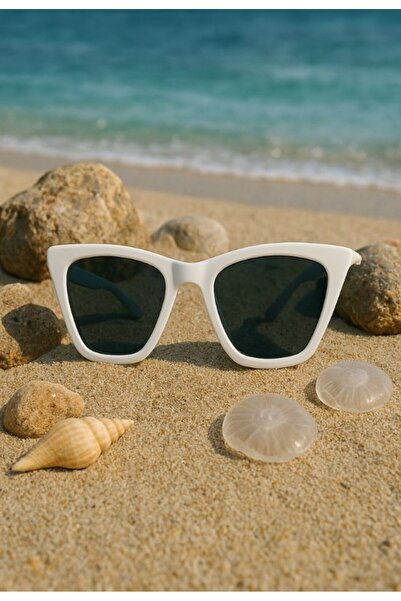 Lexi Bella Kids Sunglasses White Slanting Frame Uv 400 Protection Ce Certificated Children Sunglasses