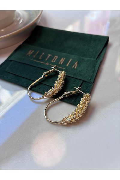 Miltonia Başak Oval Earrings