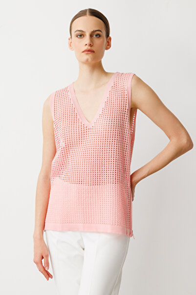 ON Yanları Fermuarlı File Süveter