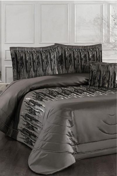 Çeyiz Diyarı Reyes Fiber Filled Double 250X255 cm Bedspread Khaki