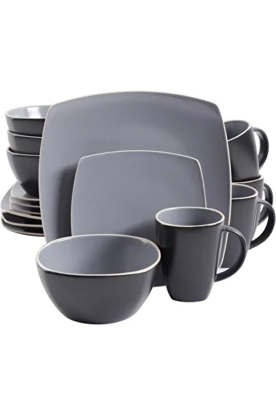 Gibson 16-Piece Elite Soho Lounge Dual Tone Dinnerware Set