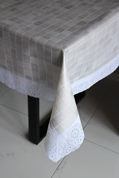 DDHOME 120X150 Floor Non-Slip Erasable Oilcloth Table Cloth Graysquare