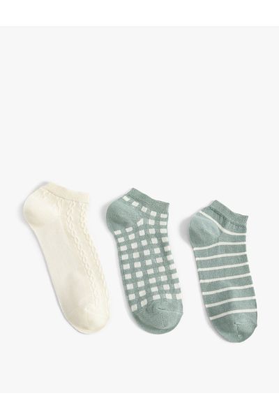 Koton Striped Socks Set 3-Piece Multicolored