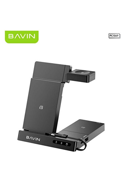Bavin قاعدة شحن لاسلكية 6 في 1 للساعة الذكية والهواتف قابلة للطي والحمل بقوة ...