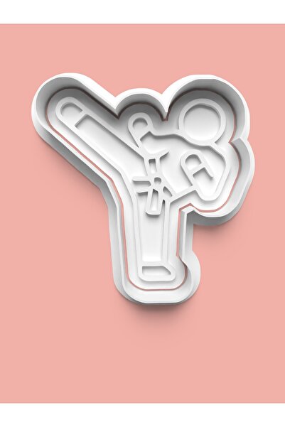 AKTASTORE قالب بسكويت للأطفال يمارس الكاراتيه وقالب عجينة السكر