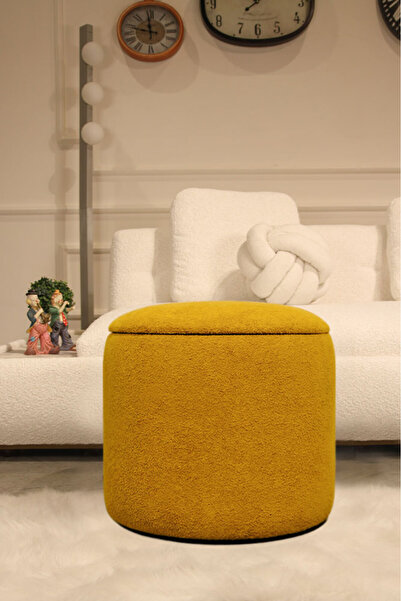 EW Concept Handmade Sandıklı Silindir Puf Koltuk