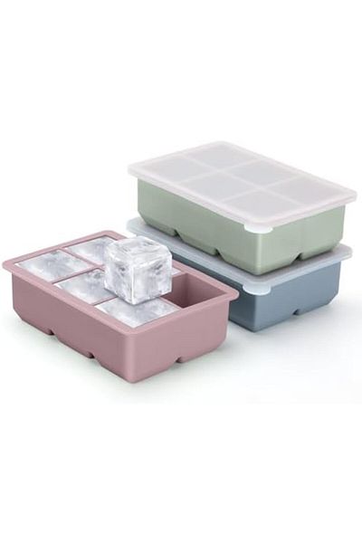 Generic Excnorm Silicone Ice Cube Trays 3 Pack - Large Size Silicone Ice Cube Molds with Leak Proof Removabl
