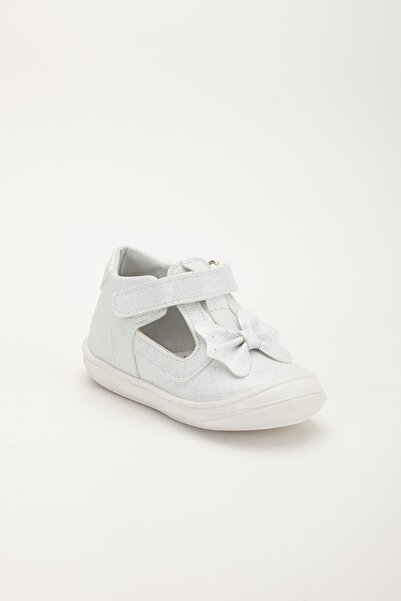 Dilimler Ayakkabı Şirinbebe Orthopedic Baby Girl First Step Shoes with White Pole and Bow