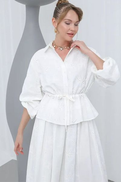 Puane Self Patterned Skirt Set