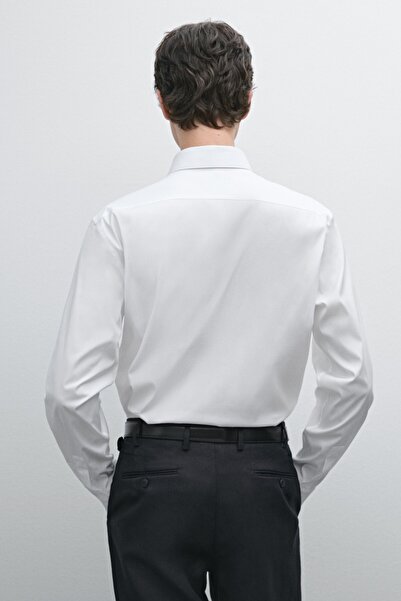 Massimo Dutti Esnek slim fit gömlek