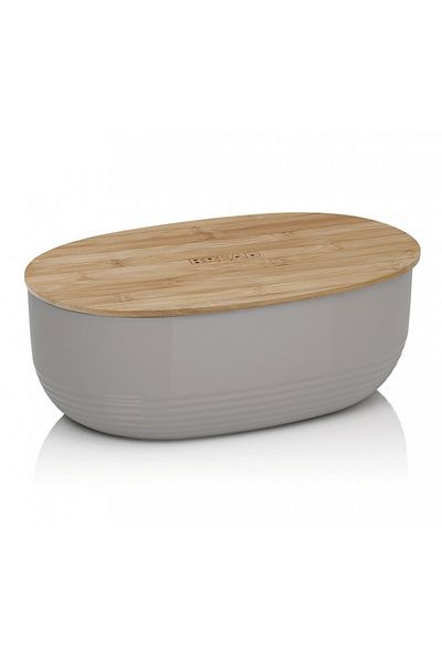 KELA Keck Lang Bread box NAMUR plastic / wood grey
