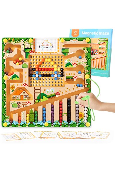 Factory Price - Wooden Children Magnetic Number and Colour Maze