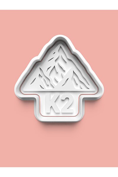 AKTASTORE قالب بسكويت على شكل جبل K2 وقالب عجينة السكر