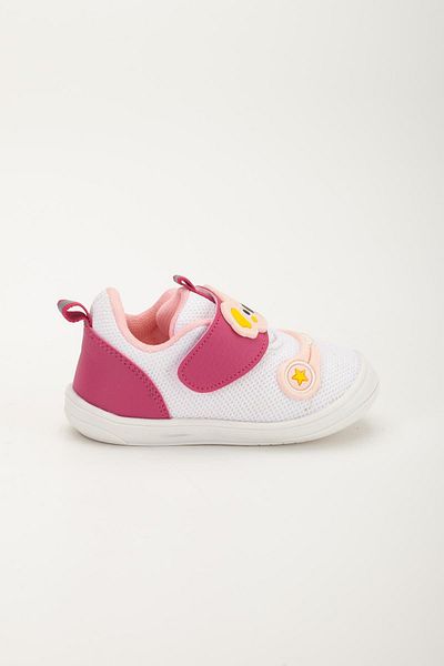 Dilimler Ayakkabı Şirinbebe Orthopedic Baby Girl First Step Shoes Fuchsia Velcro Anorak