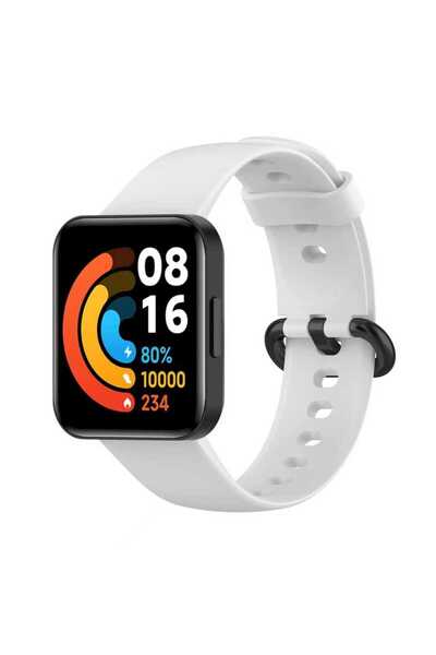 Maks Technology Redmi Watch 2 Lite Uyumlu Klasik MKST Kordon-Beyaz