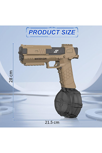 SprintMag Automatic Water Gun with 2 Chargers Continuous Jet Shooting 10m With 3.7V Battery Brown/Black