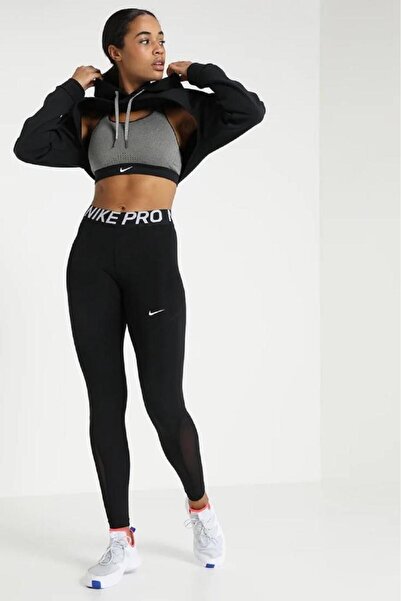 Nike Pro Tigh Fit Full Length Normal bel Toparlayıcı Siyah Kadın Tayt
