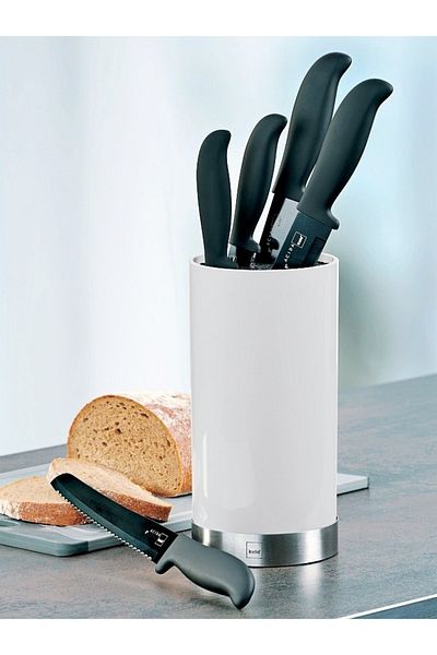 Kela Set of 5 kitchen knives in ACIDA white holder