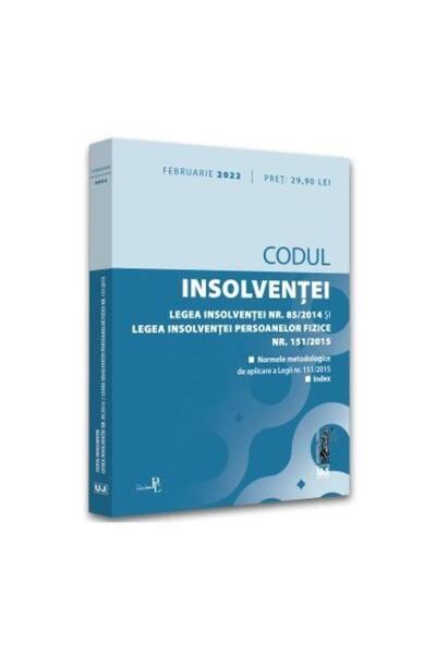 Editura Universul Juridic Codul insolventei. Legea insolventei nr. 85/2014 s