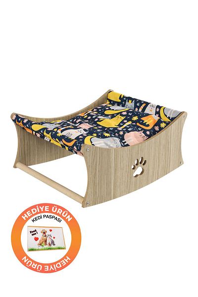 GOBYPET Wooden Cat Swing, Swinging Cat - Dog Bed, Doormat Gift