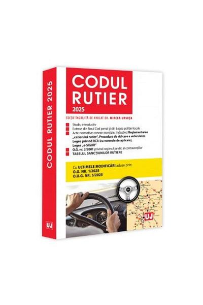 Editura Universul Juridic Codul rutier 2025. Editie tiparita pe hartie alba,