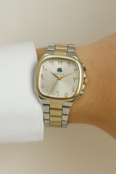 PW POLO WHITE Arabic Numeral Men's Wristwatch