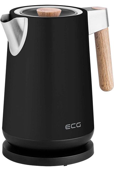 ECG Fierbător electric ECG RK 1768 Strix Timber Black, 1,7 litri, 2200 W, pereți dubli