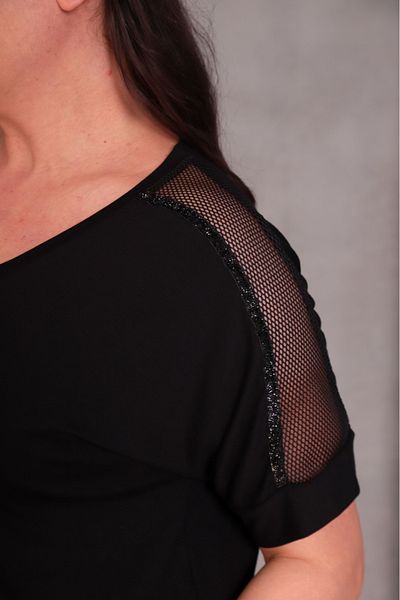 Esina Women's Shoulder Mesh Detailed Viscose Blouse