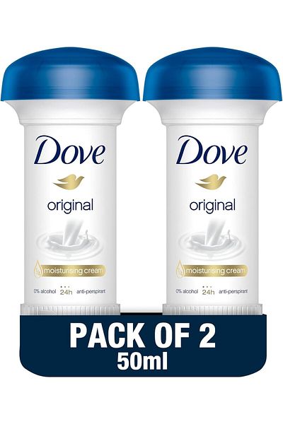 Dove Cream antiperspirant and deodorant for women by Dove, 24-hour protection, alcohol-free, moisturizer,