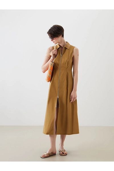 LC Waikiki Lcw Vision Sari Shirt Collar Poplin Dress
