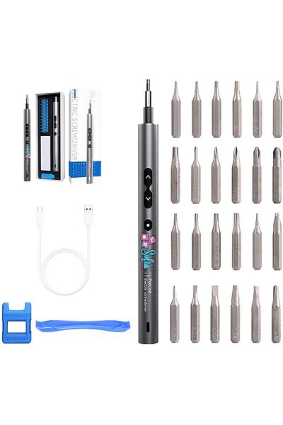 Sofia Concept 28 in 1 Electric Screwdriver Set, SofiaCONCEPT®, 330Mah, 24 bits, Aluminum, Magnetic, 200 Rt/min