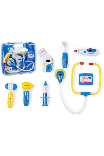 ideal STORE Toy Medical Kit for Kids Little Doctor IdealStore, with Light and Sound Effects, Blue