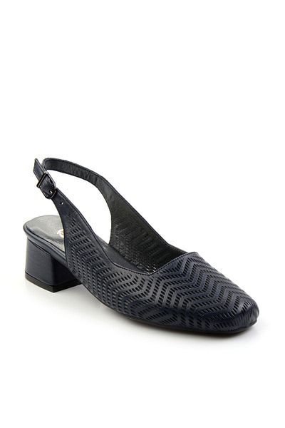 Bambi Pantofi clasici cu toc de damă din piele albastru bleumarin K01531252103