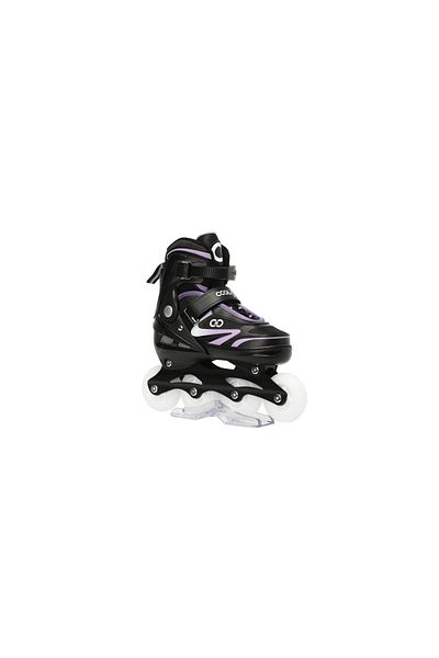 Cool Wheels Glow Style Light up 4 Wheels 2+2 Adjustable Roller Skates