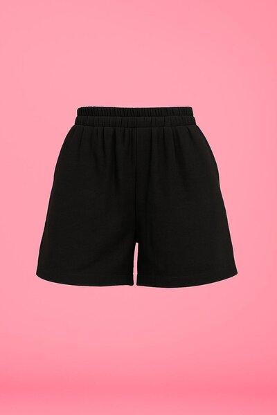 HAKKE Pocket Detailed Lace-Up 100% Cotton Muslin Shorts