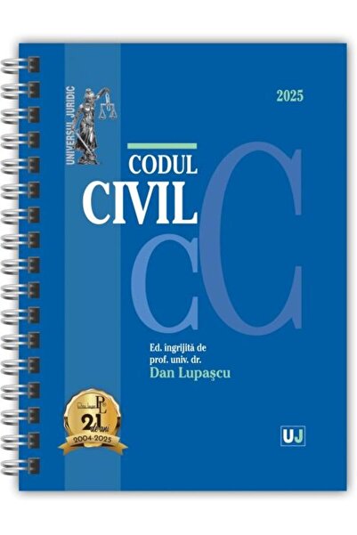 Editura Universul Juridic Codul civil. Editie spiralata, tiparita pe hartie