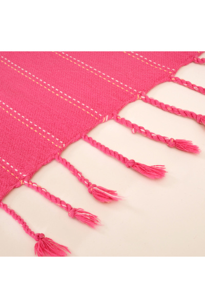 Zsa Zsa Zsu Baklan İplik Boyalı Pamuk %100 Pamuk Peştamal 90x170 Cm Fuşya
