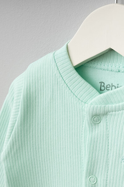 Bebitof Cute Moon and Rabbit Patterned Cotton Baby Romper