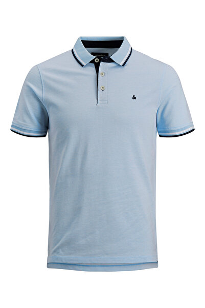 Jack & Jones Plus Jjepaulos Logolu Pamuklu Büyük Beden Düğmeli Polo Yaka T Sh...