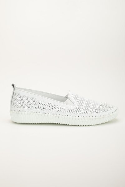 Dilimler Ayakkabı Genuine Leather Orthopedic Women's Casual Shoes White Without Laces Laser Printed