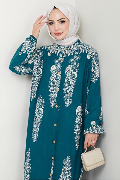 Bestenur Φόρεμα Pela Woven Viscose 1548 - Petrol Blue