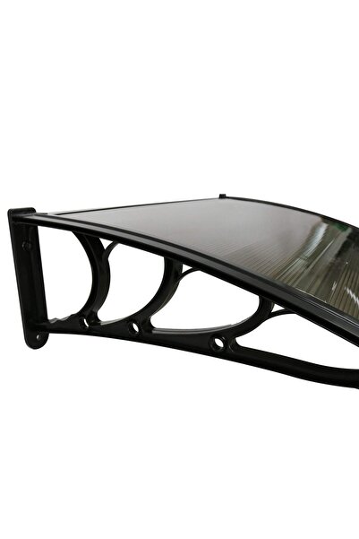 Gardinus Kapı Üstü Pratik Sundurma 120 X 60 Cm Siyah Ayak-Bronz Levha