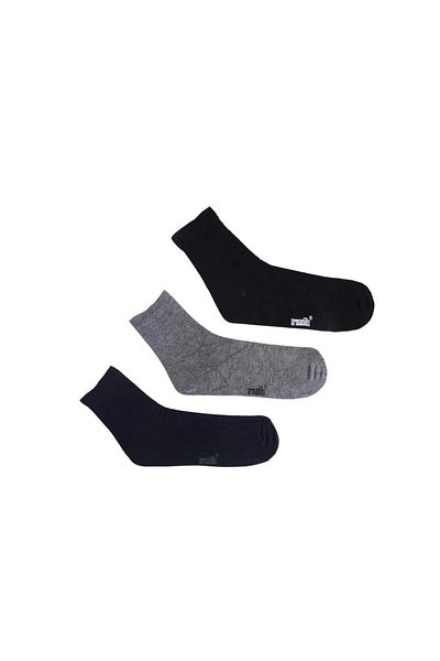Armadillo Socks: Armadillo Premium Bamboo - Half Conch Gray-Dark Blue-Black
