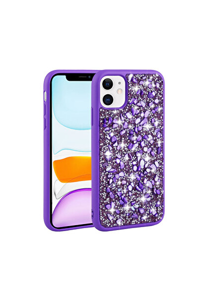 Tılsım Tekno حافظة TSTK Linea بتصميم حجري لامع متوافق مع هاتف iPhone 12 - أرج...